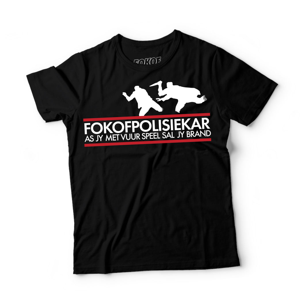 As Jy Met Vuur Speel Sal Jy Brand - T-Shirt (front & back print / black)